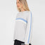 WHITE LINES LONG SLEEVE CREW NECK KNIT - RustyCKL0510-GREY MARLE / BLUE-XS