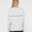 WHITE LINES LONG SLEEVE CREW NECK KNIT - RustyCKL0510-GREY MARLE / BLUE-XS