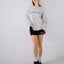 WHITE LINES LONG SLEEVE CREW NECK KNIT - RustyCKL0510-GREY MARLE / BLUE-XS