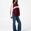 WHITE LINES TWO L/S CREW NECK KNIT - RustyCKL0541-BURGUNDY-XS