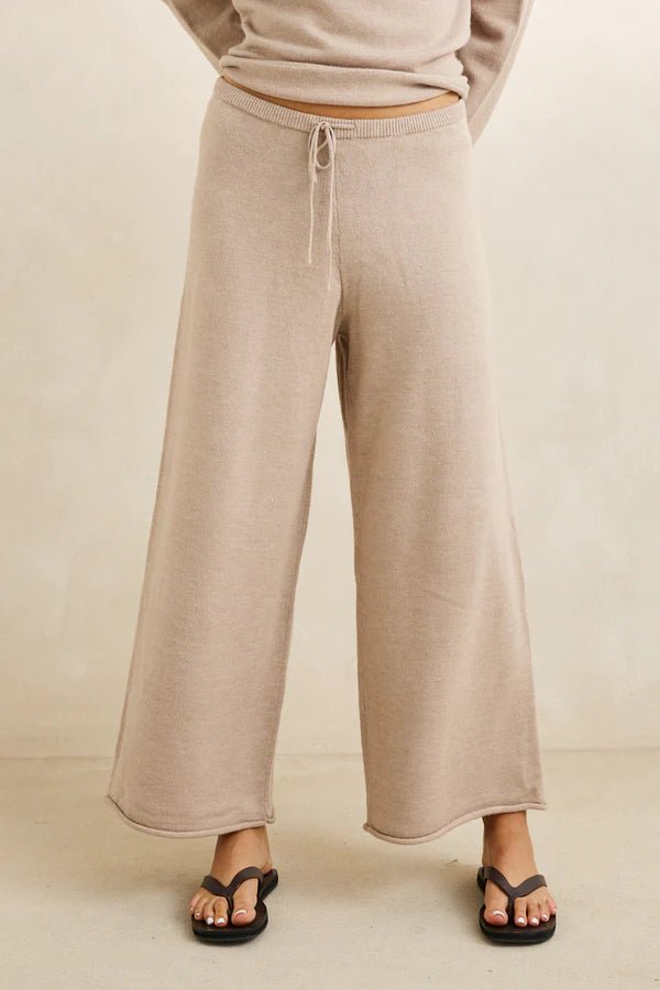 WILLA ROLLED HEM KNIT PANT -RhythmCD25W-PA54SW-TAUPE-6