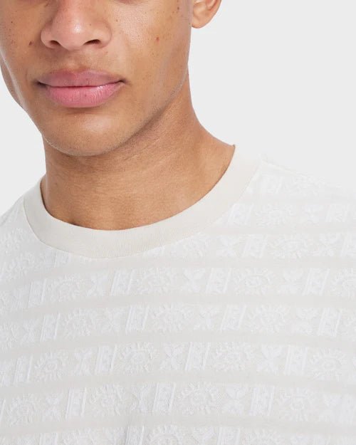 WIND SS JACQUARD TEE - QuiksilverEQYKT04404-BIRCH ETCHED IN STONE 16-S