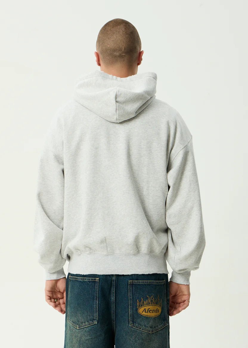 Wonders - Recycled Boxy Pull On Hood - AfendsM261510- Grey Marle-XS