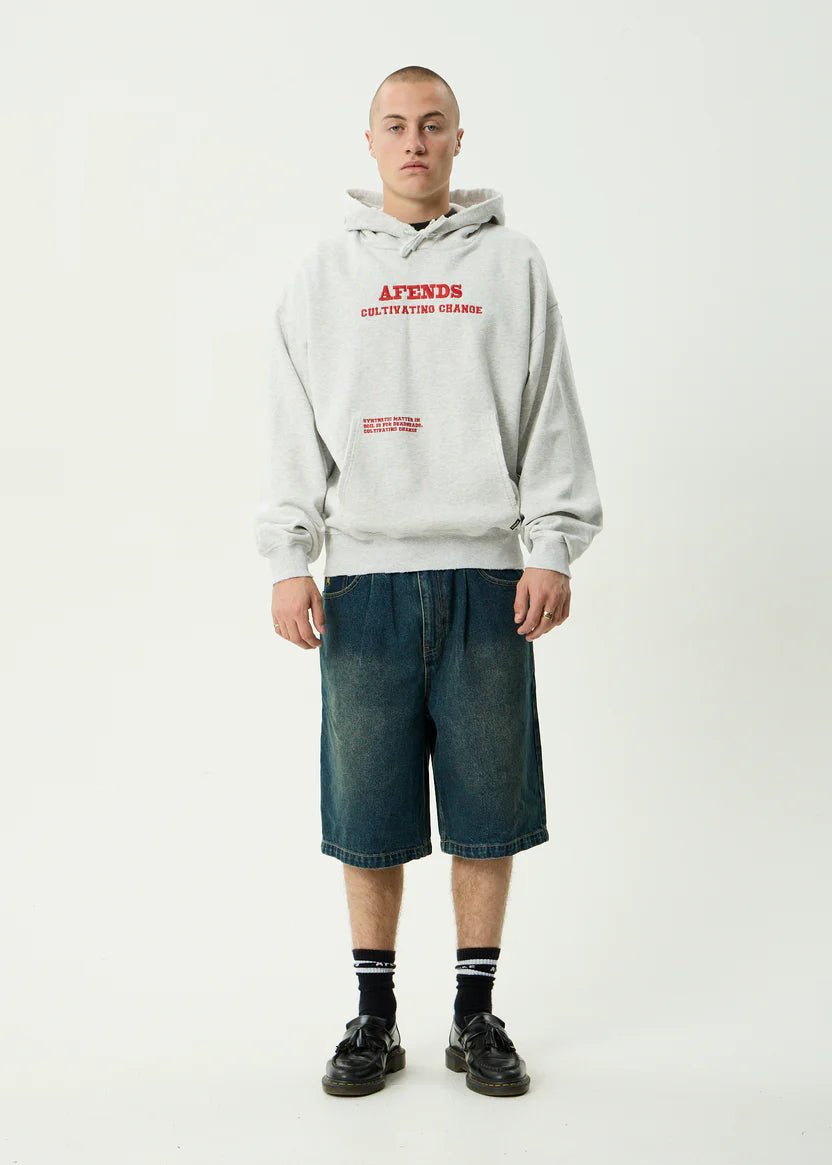 Wonders - Recycled Boxy Pull On Hood - AfendsM261510- Grey Marle-XS