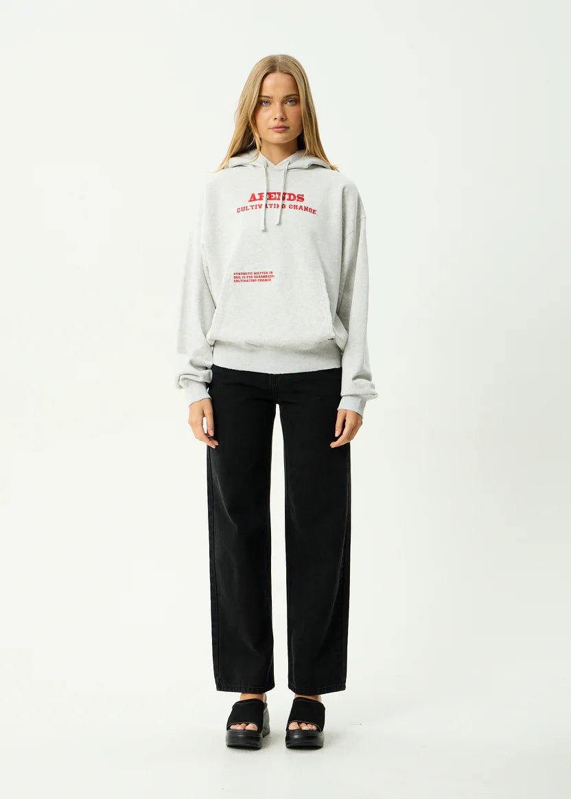 Wonders - Recycled Boxy Pull On Hood - AfendsM261510- Grey Marle-XS