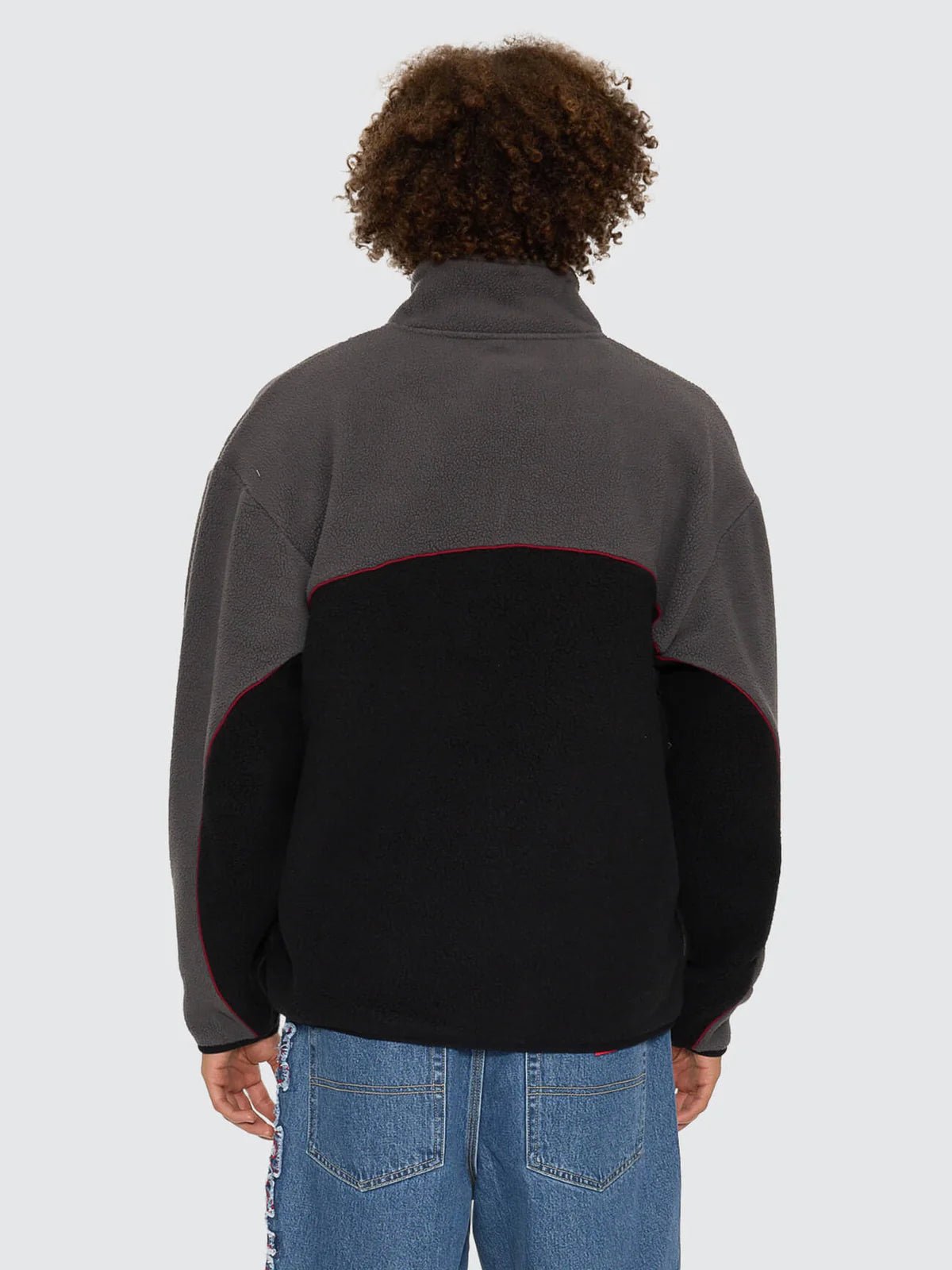 Wyldstyle Quarter Zip Sherpa Fleece -WorshipPW26-218B-Black-XS