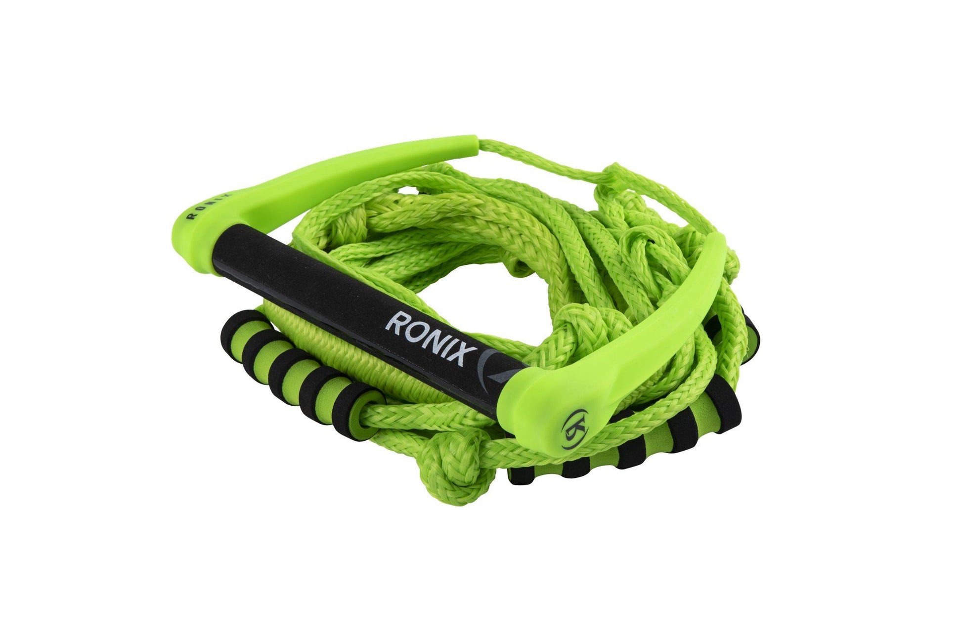 2022 Ronix Silicone Bungee Surf Rope & 10in Handle Watersports - Ropes And Handles - Surf Ropes Ronix Volt Green / Black 