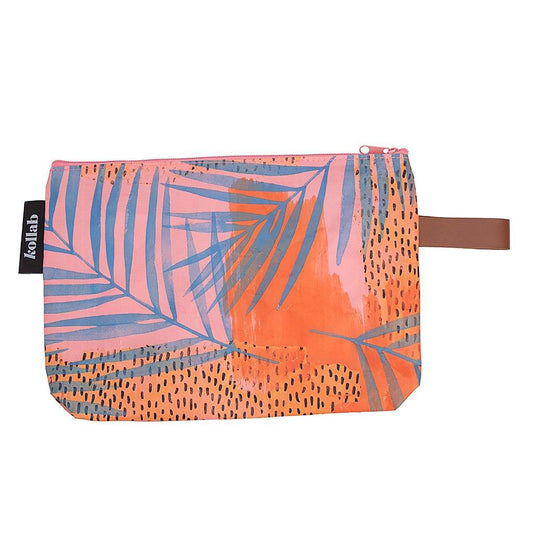 Kollab Poly Clutch Blue Palm