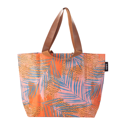 Kollab Poly Shopper Tote Blue Palm