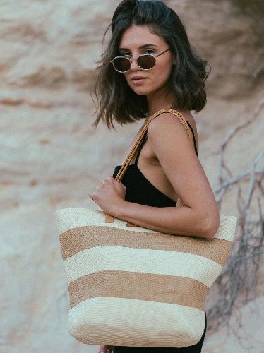 Hailey Straw Beach Bag