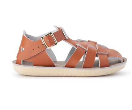 Saltwater Shark White Sandals