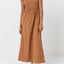 CLASSIC SHIRRED MIDI DRESS -RhythmCL22W-DR02-CARAMEL-6