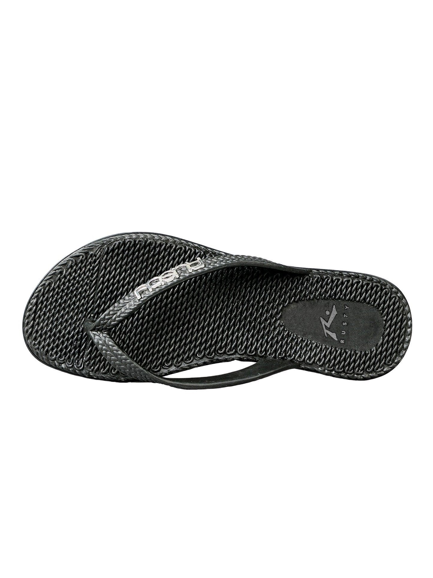 FLIPPIN THONG -RustyFOL0125-BLACK-5