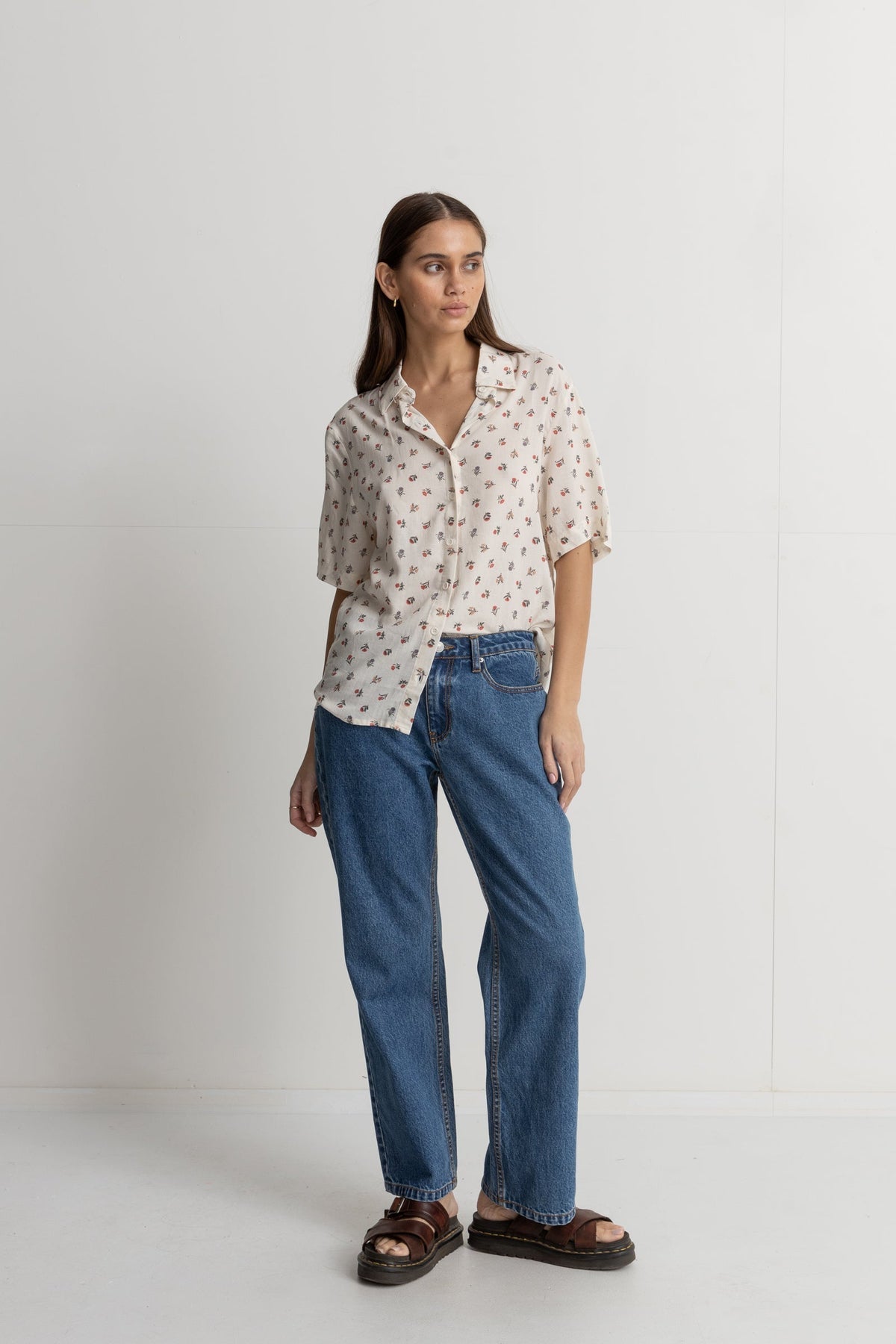 HARLOW FLORAL SHORT SLEEVE SHIRT -RhythmC0823W-FT04-NATURAL-14