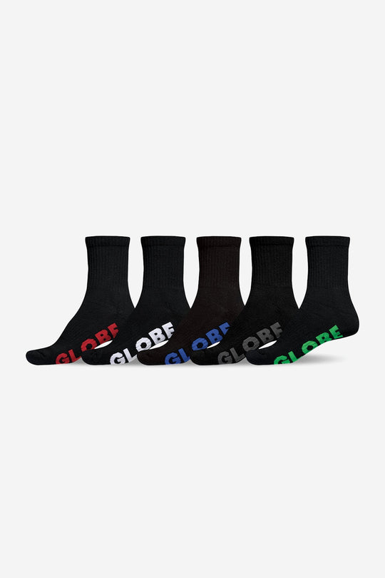 Large Stealth Crew Sock 5 Pack