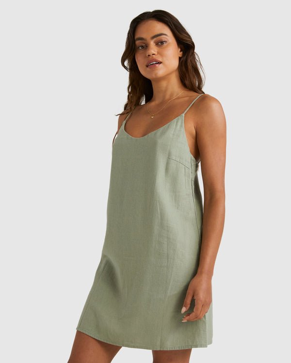 SUMMER LOVE DRESS -BillabongUBJWD00244-Sage Green-S/8